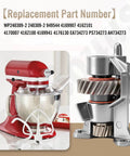 Heavy Duty Worm Gear Assembly Replacement For Whirlpool Maytag KitchenAid Mixers alongside red stand mixer