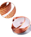Close-up of Desoldering Braid Wire, 3.5mm wide, 59-inch copper solder braid roll for electronics and DIY soldering projects.