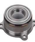 Front view of Plug-And-Play Rear Wheel Bearing Hub Assembly for Nissan Frontier, Xterra, and Suzuki Equator, metal construction.