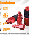 40 Piece Universal One Quarter Inch Quick Connect Air Fitting Kit with Aluminum Couplers and Plugs for Air Compressors