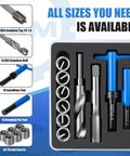 15 Piece M20x2.5 Metric Thread Repair Kit With Stainless Steel Wire Coil Inserts in foam tray with tools and inserts