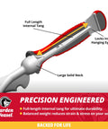 Diagram showing features of Double Sided Garden Cultivator And Tiller For Simple Soil Aeration And Tillage's durable handle design