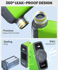 WiFi Water Timer For Garden Hose And Sprinkler System With Smart Valve, brass inlet and outlet detail, leak-proof design