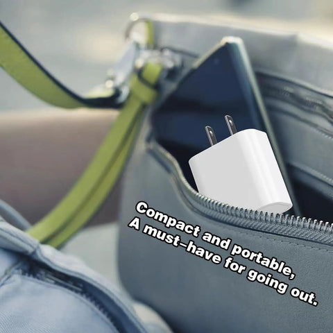 Best Bet 5V 1A USB Wall Charger Power Adapter For Kids Toys Smartwatches Bluetooth Headsets Webcams Routers And Small Smart Home Devices Fast Stable Charge In A Compact Wall Plug, white USB-A wall charger in zipper pocket