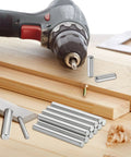Five Pack 5/16 By 1 Bearing Steel Dowel Pins Cylindrical Shelf Support Pins For Wood And Metal Projects Heavy Duty Dowel Rod Fasteners That Stand Up To Corrosion with drill and wood