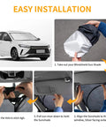 Mercedes-Benz C Class Sun Shade Windshield Cover For W205 W204 CLA CLS CL 2008 To 2024 easy installation steps