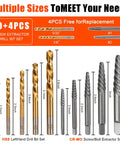 Damaged Screw Extractor Set With Left Hand Drill Bits For Easy Out Removing Broken Bolts And Nuts 14 Piece DIY Tools