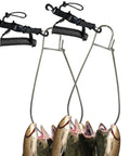 Beefy Heavy Duty Stainless Steel Fish Stringer Clip 78 Inch Quick Release Lanyard For Spearfishing Kayak Fishing 2 Pack with fish
