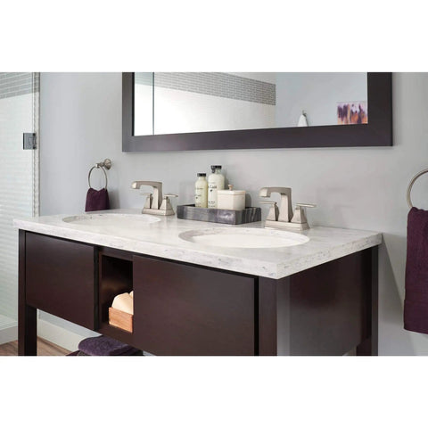 Double sink vanity with Venetian Bronze Kitchen Faucet With Diamond Seal Technology Water Sense Certified ADA Compliant 1.5 GPM Flow