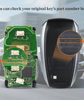 Subaru Keyless Entry Remote Key Fob Replacement For 2018 2024 Ascent Crosstrek Forester Impreza Legacy Outback WRX STI HYQ14AHK circuit board and back view with FCC ID.