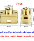 2 Pack 2 In 1 Lead Screw Nut With Oldham Coupling Upgrade Kit for 8mm Z Axis 3D Printer Brass Oldham Coupling dimensions