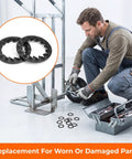 10 Pack Push-On Dolly Wheel Lock Washers for Five-Eighths Inch Dollies Axles, spring steel installation on handcart