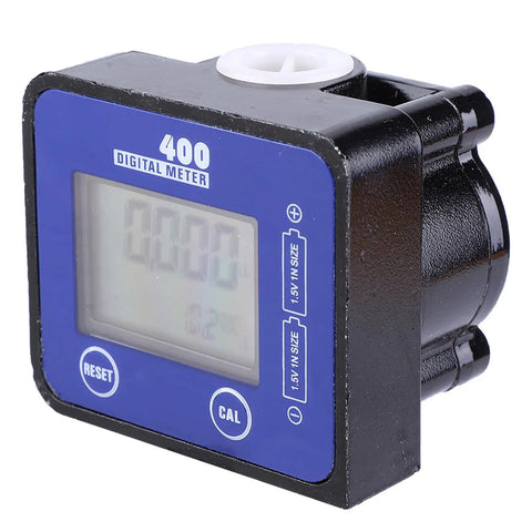 High Accuracy Fuel Flow Meter With LCD Display For Gasoline Kerosene Engine Oil And Water Flow Rates, aluminum, 1/2 inch inlet.