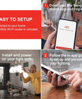 Instructions for setting up Smart BR30 LED Flood Light Bulbs with WiFi on Sengled app