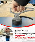 Strong Magnetic Pickup Tool With Release in use, ergonomic non-slip handle, lifting metal debris, sturdy tool steel base