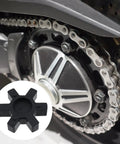 Flexible NBR Rubber Spider Center Inserts for L Jaw Couplings 64mm Outer Diameter Black 4 Pack, motorcycle chain drive