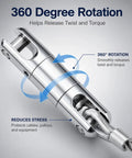 Heavy Duty Cable Pulling Swivel Forged Alloy Steel 360 Degree Bearing Link showing 360 degree rotation feature.