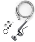 Commercial Sink Sprayer With 45 Inch Flexible Stainless Steel Hose And 1.42 GPM Pre Rinse Valve Ergonomic Handle Restaurant Grade