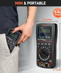 Person placing 2 In 1 Portable Handheld Oscilloscope Multimeter with 10MHz Bandwidth and 50Msps Sampling Rate in pocket