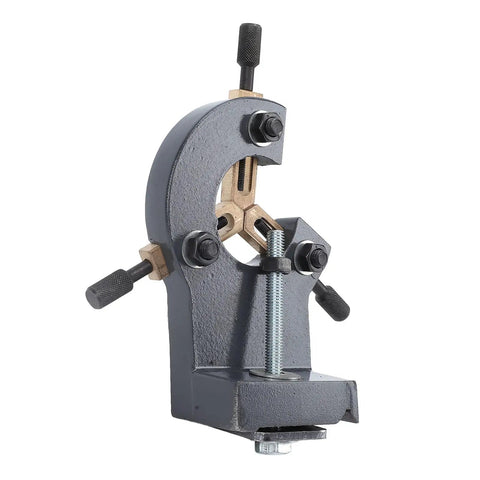 Built Tough Metal Wood Lathe Steady Rest Adjustable Mini Lathe Stabilizer Rock Solid Support, Gray finish, for long turning projects.