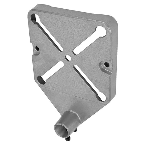 No Fuss Universal Drill Press Stand With Rock Solid Aluminum Base For Quick Workbench Clamping Smooth Depth Adjustment And Pro Level Power Drill Mount Platform Setup, aluminum mounting plate detail