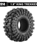 King Trekker 1.9 Inch S5 All Terrain Tires For One Tenth Scale Crawlers, showcasing tread and sidewall design