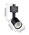 H Type Track Lighting Head To E26 Medium Screw Base Adapter Light Direction Adjustable Black Pack Of 12 Bulbs Not Included