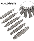 Heavy Duty Double Headed Screw Extractor Set 6 Pieces Removes Stripped Rusty Broken Bolts Like A Champ High Speed Steel Drill Bits 2-12mm Tough Gear For Any Mechanic Job That Needs Serious Guts.