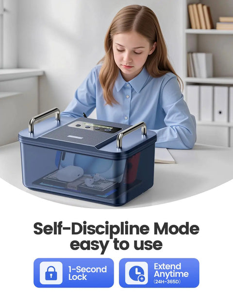 Timed Lock Box With Dual Metal Handles To Unplug From Your Phone Video Games And Social Media A Lockable Storage Box