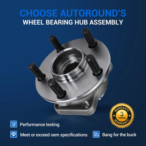 Front Wheel Hub Bearing Assembly Model 513220 For Subaru Outback Legacy 2005 To 2014 5 Lug With ABS, close-up view