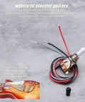 Prewired 3 Way Toggle Harness for Les Paul Style Guitars Ready to Install on gray surface with connections visible