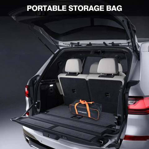 Heavy Duty Electric Car Jack With 3 Ton Lift Capacity Portable Tire Swap Kit For Suv And Pickup Quick Roadside Rescue in vehicle trunk.