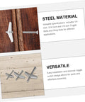Heavy Duty Toggle Bolts And Wing Nut Kit Wall Anchors For Easy Installation In Drywall And Aircraft Maintenance Projects With Quick Install And Removal showing steel material and versatility on wood.
