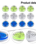 Round Bubble Level 32mm 12 Pack Circular for spirit Levels for acrylic in vibrant colors with precise measurement markings.