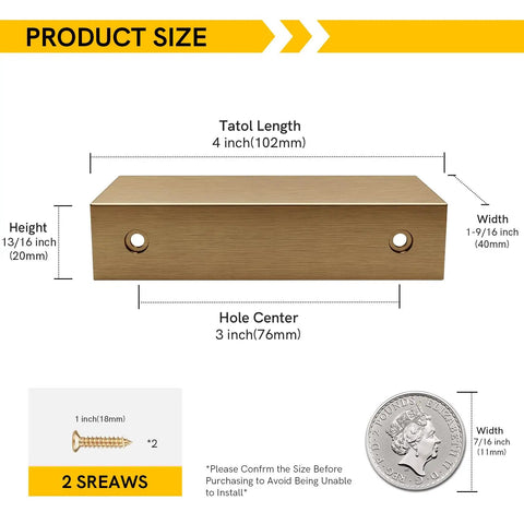 Dimensions of Champagne Bronze Cabinet Pulls 3 Inch Finger Pulls For Cabinets 30 Pack Aluminum Alloy Hardware