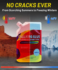Pro Grade Heavy Duty Concrete Crack Filler Caulking Sealant Kit For Driveways with temperature range illustration