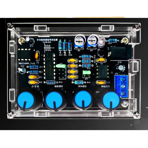 DIY ICL8038 Signal Generator Kit With FR4 PCB, showing adjustable controls and circuit components for frequency tuning