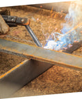 Close-up of Low Temp Aluminum Welding Rods Set 6 Pack Multipurpose Welding Sticks in use on metal surface