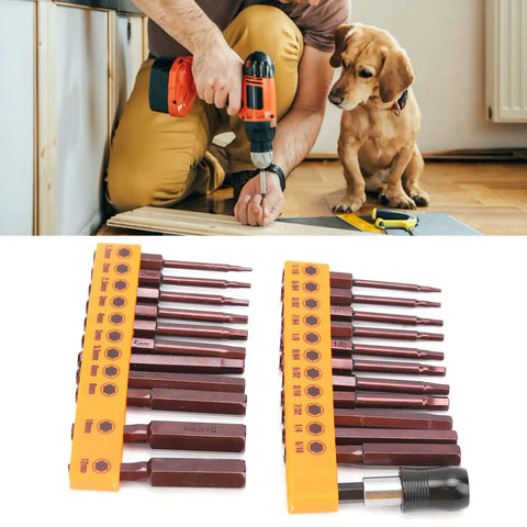 Awesome 23Pcs Screwdriver Bit Set With Hex S2 Steel Bits For Electric Drill And Manual Tools featuring Tough 60Mm Hardware Kit Plus Two Head Gears For Serious DIY Jobs And Heavy Duty Repairs Without Slipping, 23-bit hex set