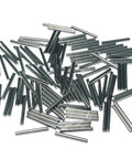 Heavy Duty 304 Stainless Steel Dowel Pins 2Mm X 18Mm Precision Ground Metal Shelf Pegs 110 Pack displayed on white background.