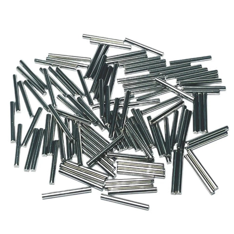 Heavy Duty 304 Stainless Steel Dowel Pins 2Mm X 18Mm Precision Ground Metal Shelf Pegs 110 Pack displayed on white background.