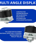 Multi-angle display of Trolley Roller Wheels For Unistrut Strut Channel Positioning Limit Kit 1-5-8 Inch with reinforced metal and rubber cushioning