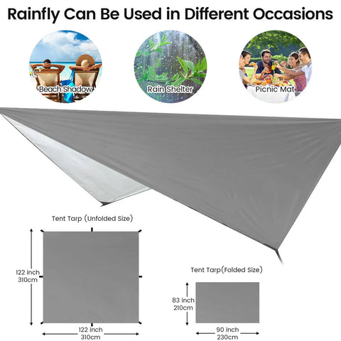 All In One Camping Hammock With Mosquito Net Rain Fly Tarp And Straps Storage Bag Portable Nylon Parachute Hammock rain fly tarp