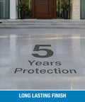 Heavy Duty Concrete Sealer Five Gallon Ready Mix Invisible Shield Slick Natural Finish on a driveway showing 5 years protection.
