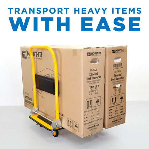Heavy Duty Folding Hand Truck Dolly Featuring A Rock Solid 660 Pound Weight Capacity And Easy Glide 360 Swivel Casters Foldable Flatbed Cart Perfect For Moving Boxes And Furniture