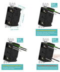 Back view of 2 Pack Self Test GFCI Outlets Tamper Resistant And Weather Resistant Receptacles with wiring instructions.