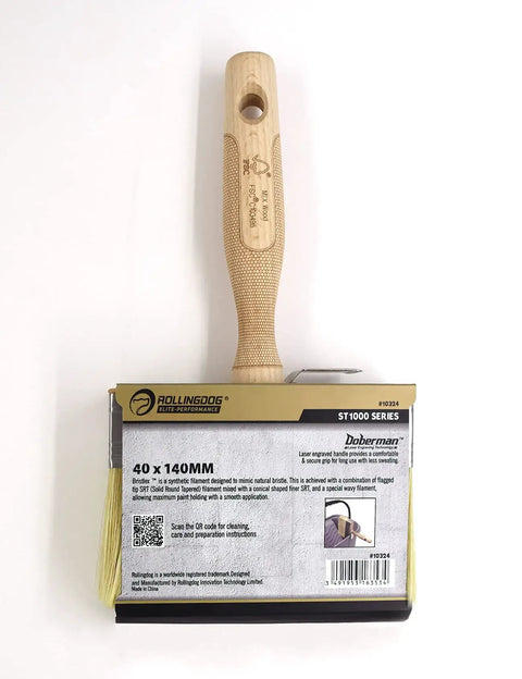 5.5 Inch Limewash Deck Brush With Wood Handle Large Paint Applicator For Walls Wood Fences And Floors Staining And Painting Ideal For Limewash And Deck Stains with laser-engraved handle