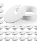 25 Pack 2 Inch Desk Grommets For Dial In Cable Management Sturdy Plastic Cord Hole Covers arranged view with various grommets.