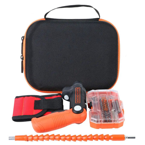 Hard Carrying Case Replacement For Black Decker 4V Max Cordless Screwdriver BDCSFL20C Built To Last Tough EVA Case shown with accessories