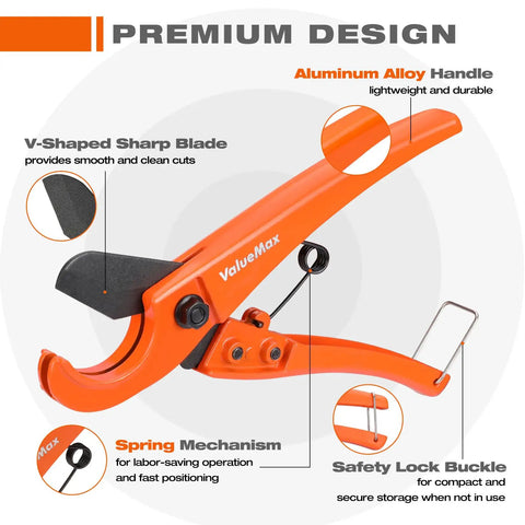 PEX Cutter With Sharp Rust Proof Blade One Eighth To One Inch Cutting Capacity For PEX PPR PE PP And Rubber Hoses DIY Friendly
